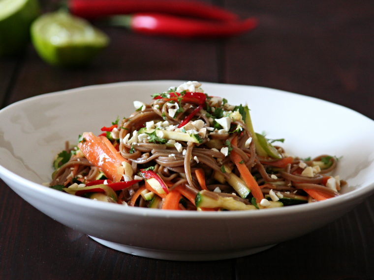 Soba noodle salad